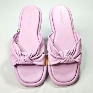 ⭐️COACH💯 BROOKLYN LEATHER SANDAL, VIOLET/LAVENDER COLOR, SIZE 9-B